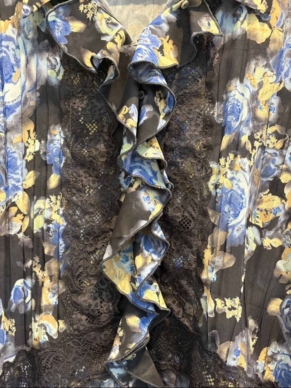 NWT Free People Floral Ruffle Blouse - Picture 8 of 11